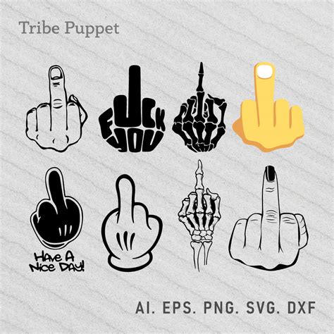 middle finger svg